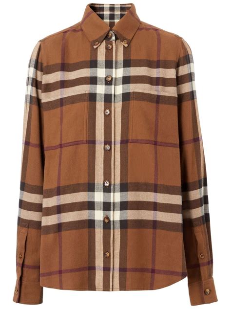 burberry checkered long sleeve flannel|thomas burberry shirts.